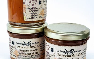 Chutney – Confit – Poivrons grillés Patates douces- Piment doux