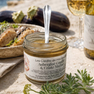Aubergine confite et Criste marine